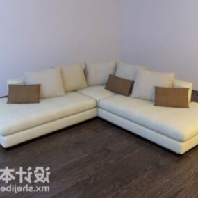 Wieloosobowa sofa segmentowa z poduszką Model 3D