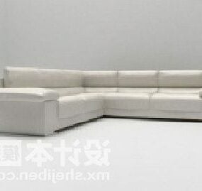 Model 3d Gaya Sofa L Sudut Berbilang Tempat Duduk