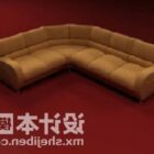 Canapé multi-places en cuir réaliste