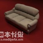 Multi Seaters Brown Fabric Sofa