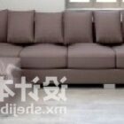 Multi Seaters Sofa Brown Fabric