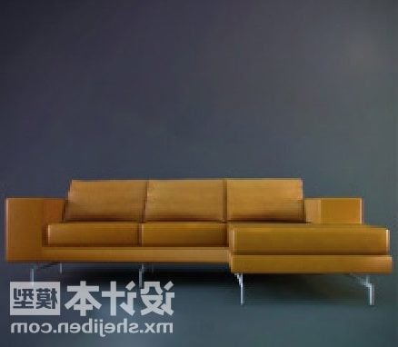 Canapé multi-places moderne couleur jaune