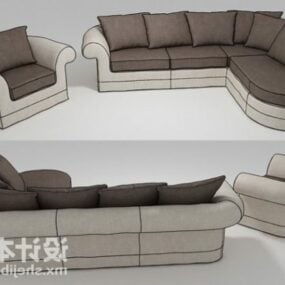 Antique Upholstery Sofa Pack 3d model