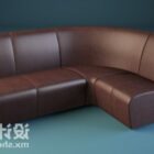 أريكة ركنية جلدية متعددة المقاعد