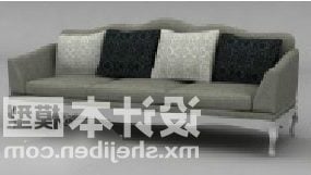 Multi Seaters Sofa Camel Design 3d model