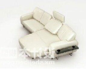 Model 3d Upholsteri Sofa Keratan Berbilang Tempat Duduk