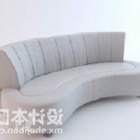 Multi Seaters Sofa Curved Shaped 3d model