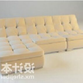 Sofá secional multi-assentos Chesterfield Modelo 3D