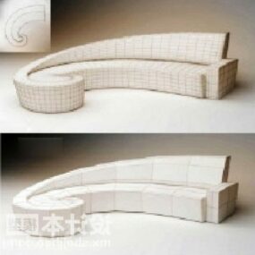 Contemporary Curved Sofa 3d model