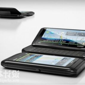 Smartphone med to skærme 3d-model