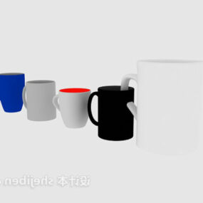 Porslin Cup Lines Texture 3d-modell