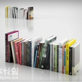 Different Size Of Book Stack 3d model