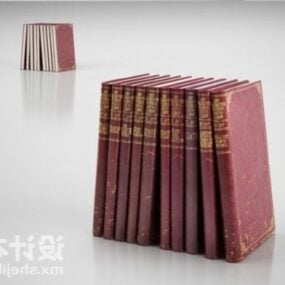 Red Book Stack 3d model