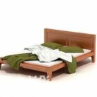 Double Bed Red Wooden