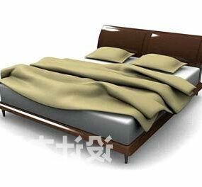 现代风格双人床3d模型