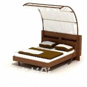 Bedroom Furniture Double Bed V1 3d model