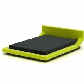 Green Double Bed Modernism 3d model