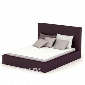 Double Bed Browse Wood 3d model