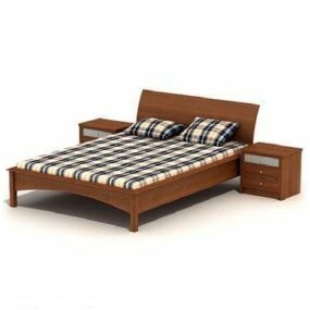 Modern Double Bed For Interior 3d model