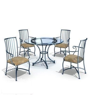 Set tavolo e sedia in ferro