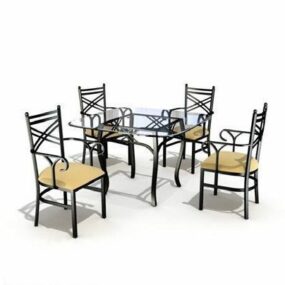 Table And Chair Outdoor Furniture 3d model
