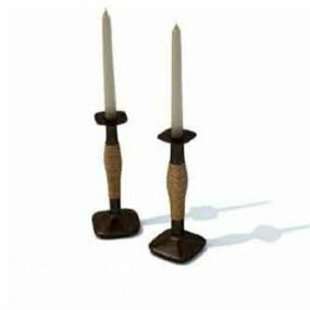 Candlestick Light With Iron Stand 3d model
