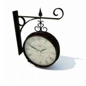 Street Clock דגם תלת מימד בסגנון וינטג'
