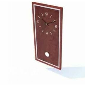 Flat Clock Decoration 3d model