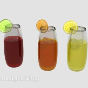 Набір бокалів для напоїв 3d модель