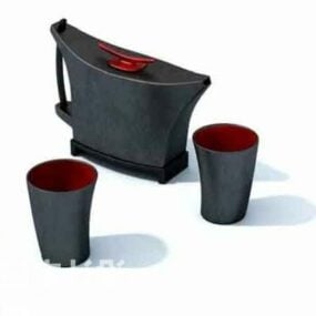 Servise Black Cup 3d-modell