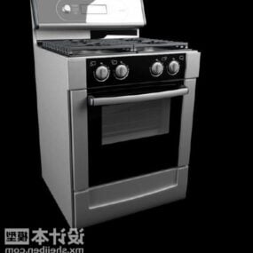 Gasfornuis Elektrische oven Combineer 3D-model
