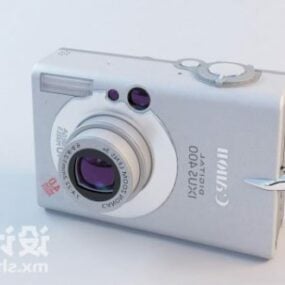 كاميرا كانون البيضاء المدمجة نموذج ثلاثي الأبعاد