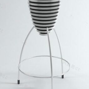 Modernizm Krzesło barowe Żelazna noga Model 3D