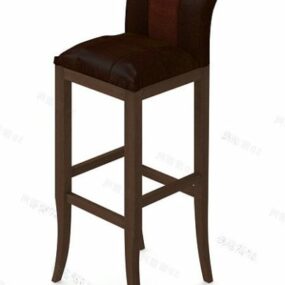 Bar Chair Vintage Wooden Material 3d model