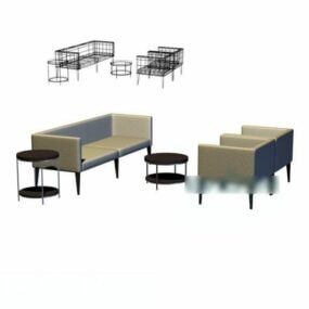 İskandinav Masif Ahşap Sallanan Sandalye Salonu 3D modeli