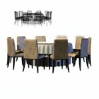 Round Dinning Table And 10 Chairs