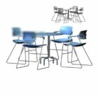Table and chair 3d model .