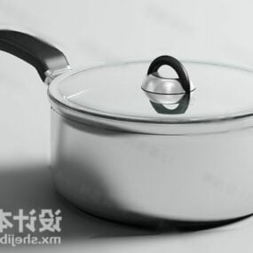 Kitchen Utensils Stainless Steel Pot 3d model