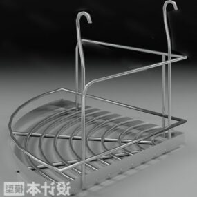 3д модель угловой вешалки для кухонной утвари