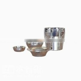 3d модель посуду Silver Bowl
