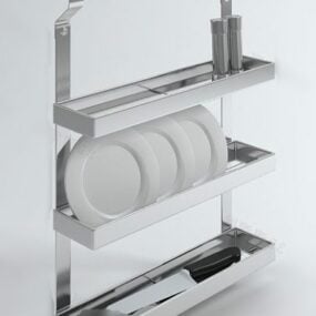 Rak Dinding Peralatan Dapur model 3d
