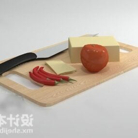 Kitchen Utensils Chopping Board 3d model