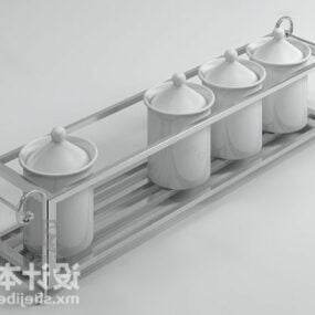 Küchenutensilienglas auf Ständer 3D-Modell