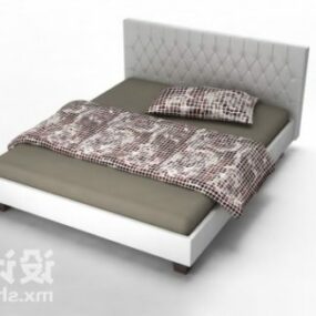 Single Bed Brown Mattress 3d model
