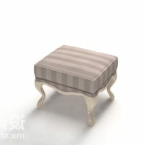 Sofa Stool European Style 3d model