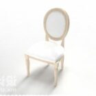เก้าอี้สีขาวหรูหราภายในบ้าน