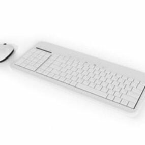 Black Keyboard Mouse 3d model