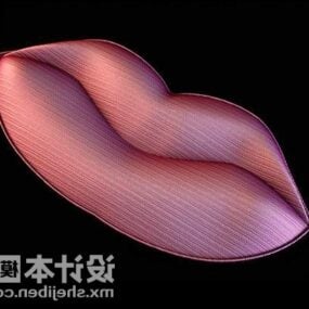 Travesseiro em formato de lábio Modelo 3D