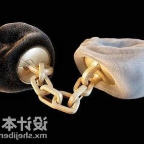 Sphere Pillow With Chain 3d model
