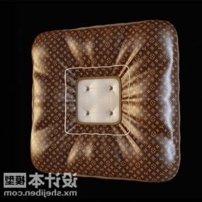 Square Cushion Leather Material 3d-modell
